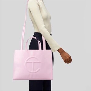 Telfar Pink Tote Bag Minimalist Design